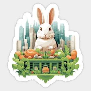 Rabbit Bunny Animal Beauty Nature City Discovery Sticker